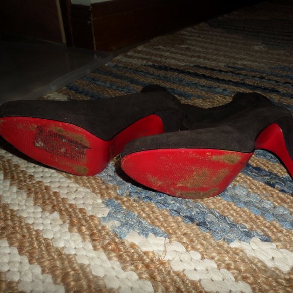 Panama Shoes Chocolate Suede Red Bottom Boots Poshmark